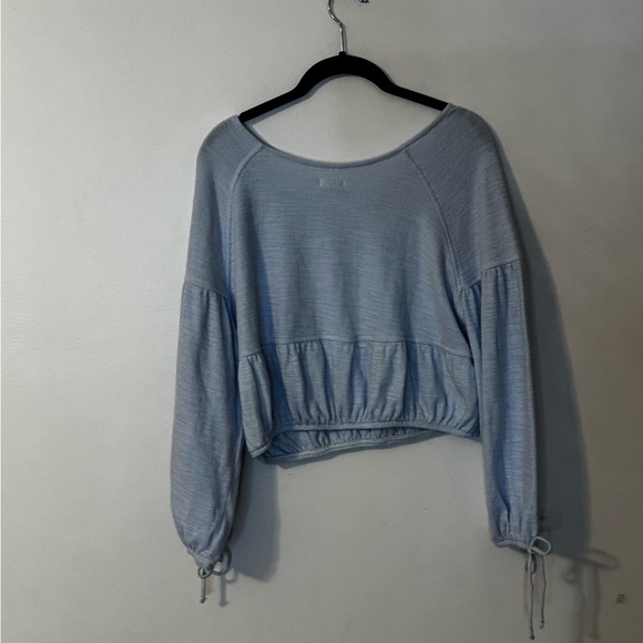 EUC Aerie Light Blue Endless Summer Off-the-Shoulder Sweater in XS - Picture 5 of 5